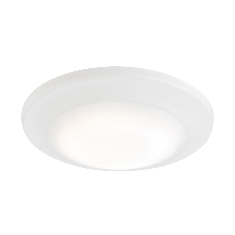 Atlas Lighting Plandome 6in Integrated LED Flush Mount | Modern White Metal | Hallway & Closet Ceiling Light | 6 x 6 x 1 in | Model CL11492-WH