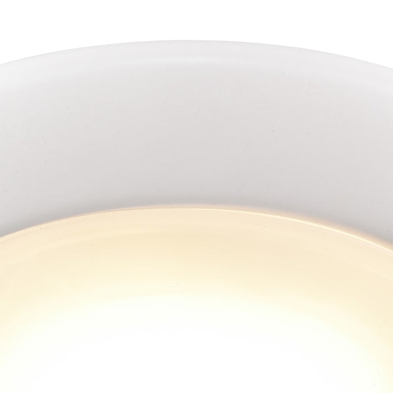 Atlas Lighting Plandome 6in 1-Light Integrated LED Flush Mount | Modern White Metal | Hallway & Bedroom Ceiling Light | Model CL11494-WH