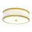 Atlas Lighting Prism 16.75''W 3Lt Flush Mount, Satin Brass/White
