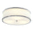 Atlas Lighting Prism 16.75'' Wide 3Lt Flush Mount, Nickel/White