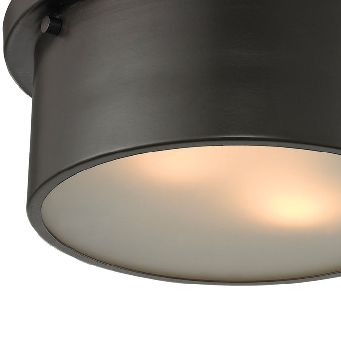 Atlas Lighting Simpson 10'' Wide 2Lt Flush Mount, Oil Rubbed Bronze