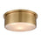 Atlas Lighting Simpson 14'' Wide 3Lt Flush Mount, Satin Brass/White