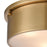Atlas Lighting Simpson 14'' Wide 3Lt Flush Mount, Satin Brass/White