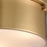 Atlas Lighting Simpson 14'' Wide 3Lt Flush Mount, Satin Brass/White
