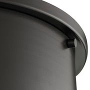Atlas Lighting Simpson 14in 3-Light Flush Mount | Modern Oil Rubbed Bronze and Bronze Metal Shade | Bedroom & Hallway | Model CL11499-BZ