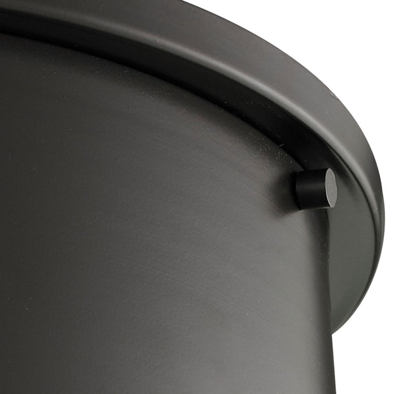 Atlas Lighting Simpson 14in 3-Light Flush Mount | Modern Oil Rubbed Bronze and Bronze Metal Shade | Bedroom & Hallway | Model CL11499-BZ