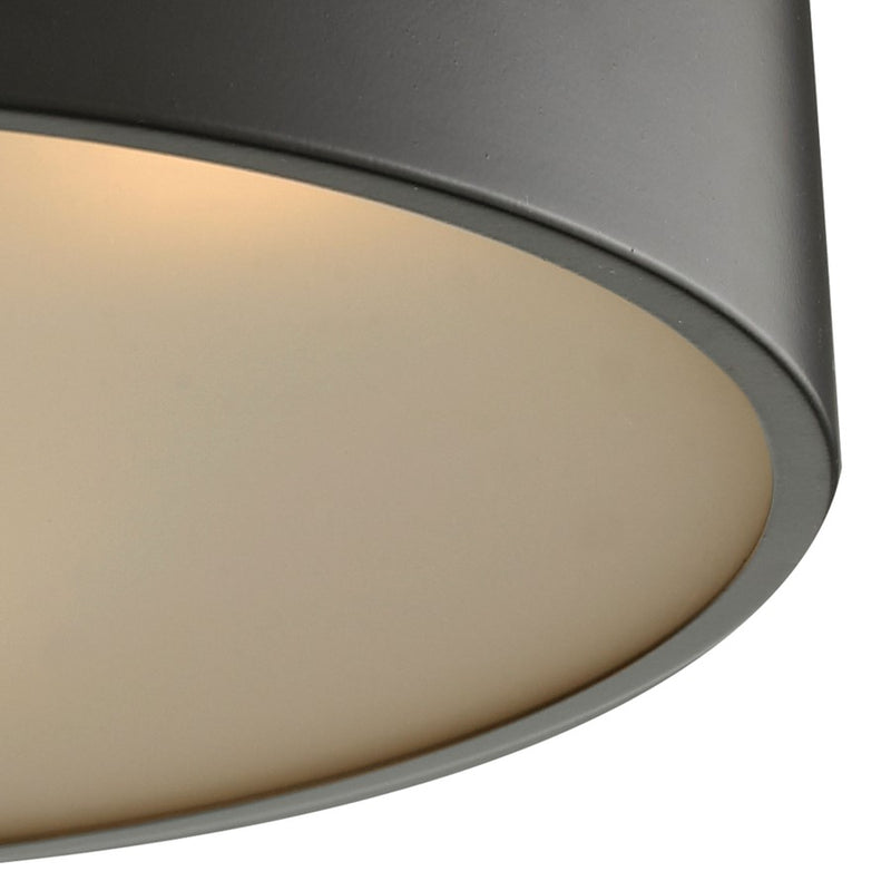 Atlas Lighting Simpson 14in 3-Light Flush Mount | Modern Oil Rubbed Bronze and Bronze Metal Shade | Bedroom & Hallway | Model CL11499-BZ