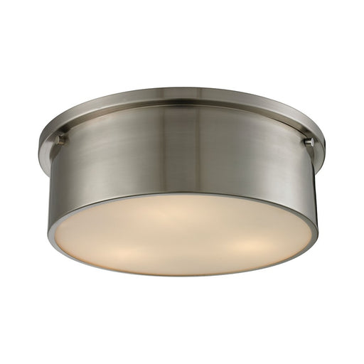Atlas Lighting Simpson 14'' Wide 3Lt Flush Mount, Brushed Nickel