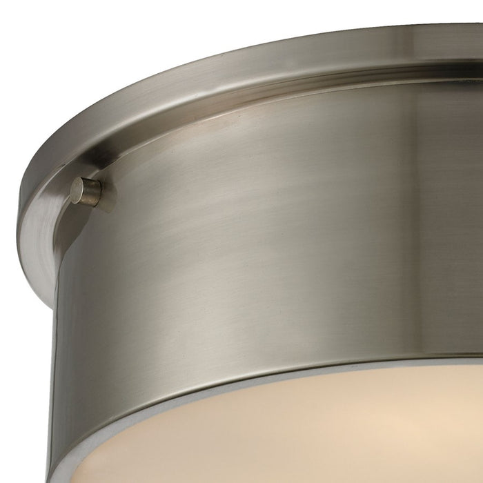 Atlas Lighting Simpson 14'' Wide 3Lt Flush Mount, Brushed Nickel