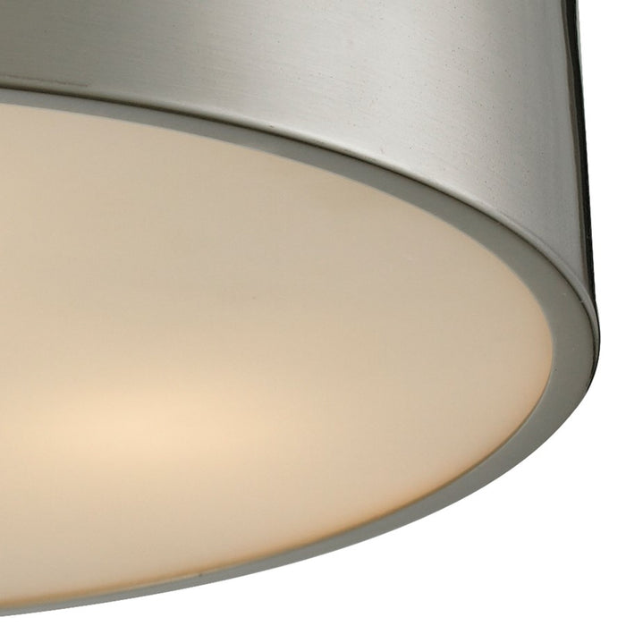 Atlas Lighting Simpson 14'' Wide 3Lt Flush Mount, Brushed Nickel