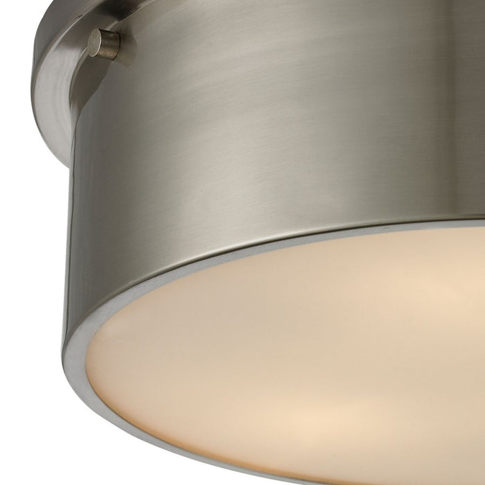 Atlas Lighting Simpson 14'' Wide 3Lt Flush Mount, Brushed Nickel