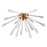 Atlas Lighting Spiritus 24'' Wide 4Lt Flush Mount, Aged Brass/White