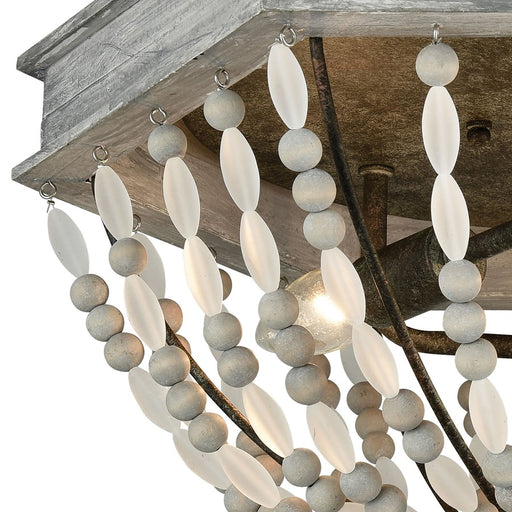 Atlas Lighting Summerton 18'' Wide 3Lt Flush Mount, Washed Gray