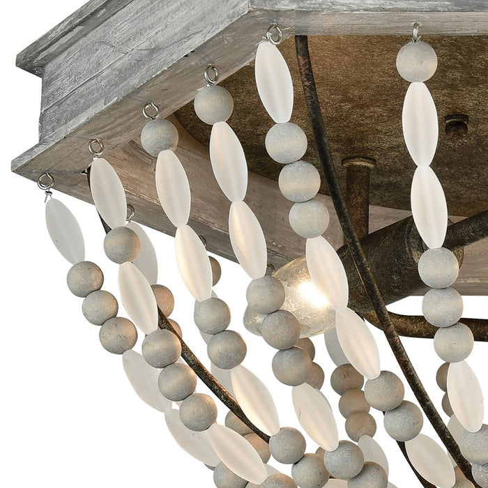 Atlas Lighting Summerton 18'' Wide 3Lt Flush Mount, Washed Gray