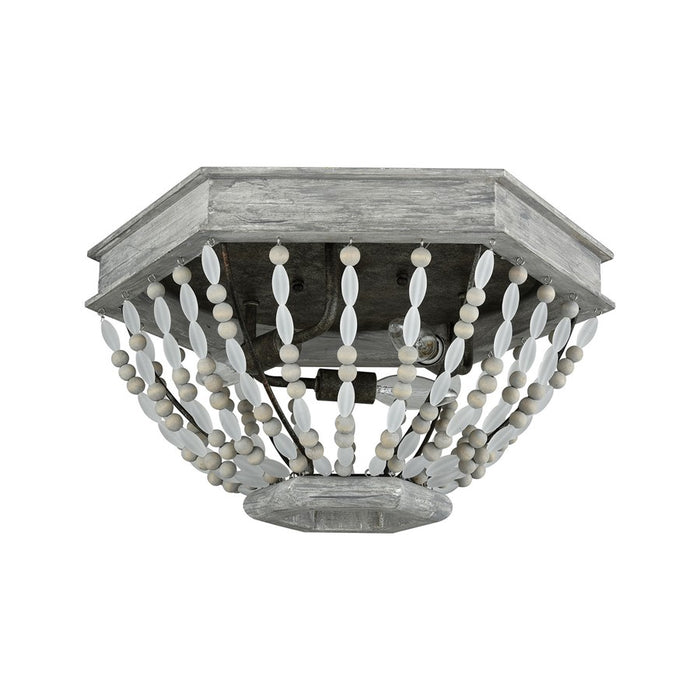 Atlas Lighting Summerton 18'' Wide 3Lt Flush Mount, Washed Gray