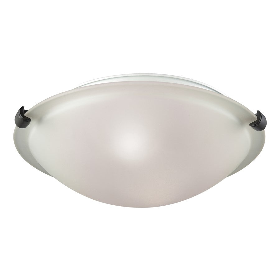 Atlas Lighting Sunglow 13'' Wide 2Lt Flush Mount, Nickel/White