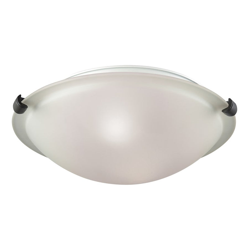 Atlas Lighting Sunglow 13in 2-Light Flush Mount | Modern Brushed Nickel and White Frosted Glass | Kitchen & Bathroom Ceiling Light | Model CL11503-NK