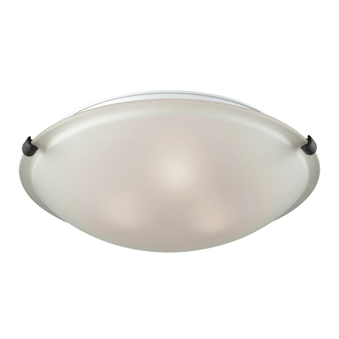 Atlas Lighting Sunglow 17'' Wide 3Lt Flush Mount, Nickel/White
