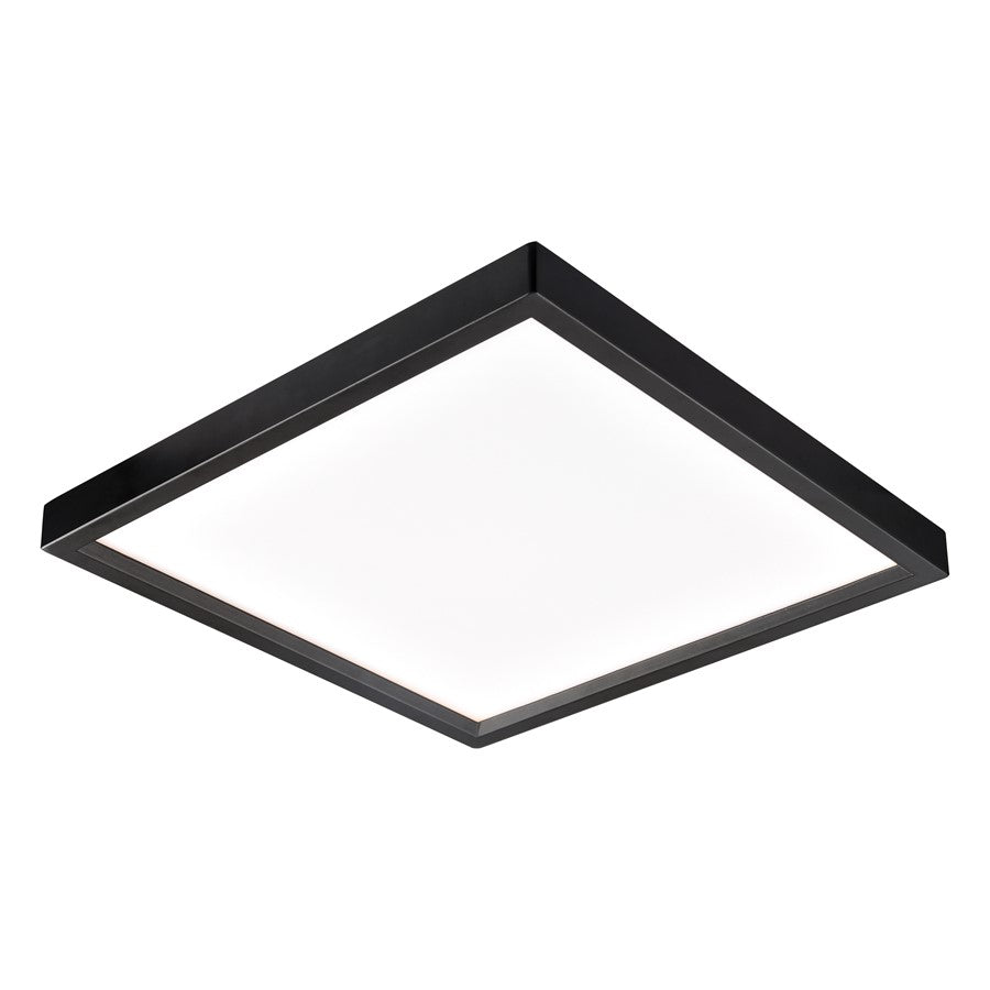 Atlas Lighting Titan 10'' Wide LED Square Flush Mount, Bronze/White