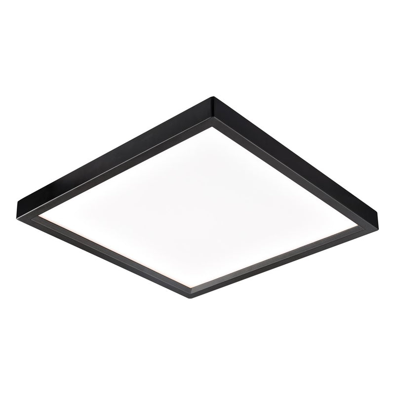 Atlas Lighting Titan 10in 1-Light LED Square Flush Mount | Modern Oil Rubbed Bronze and White Acrylic | Hallway & Bedroom Ceiling | Model CL11509-BZ