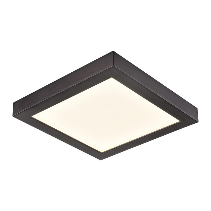 Atlas Lighting Titan 6'' Wide LED Square Flush Mount, Bronze/WHite
