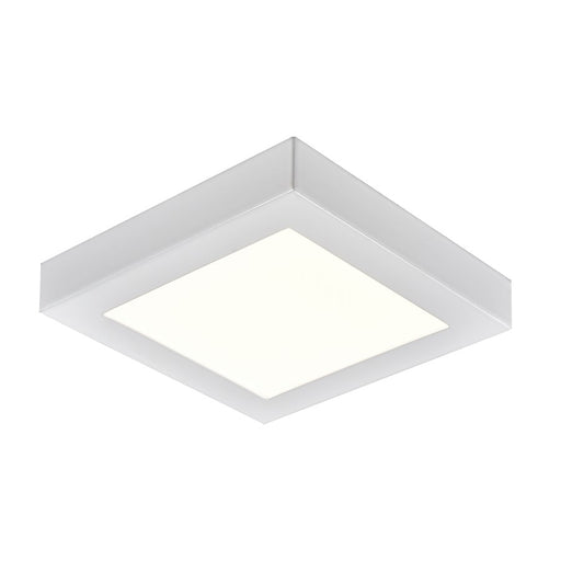 Atlas Lighting Titan 6'' Wide LED Square Flush Mount, White