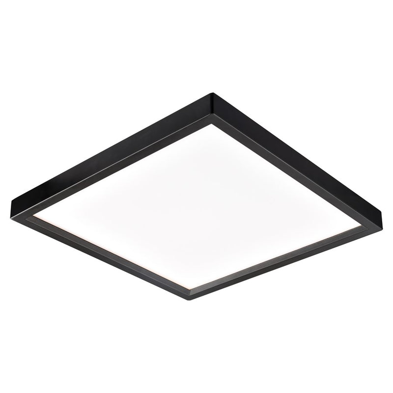 Atlas Lighting Titan 8in 1-Light LED Square Flush Mount | Modern Oil Rubbed Bronze Metal and White Acrylic | Hallway & Bedroom | Model CL11517-BZ