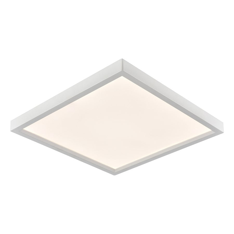 Atlas Lighting Titan 8'' Wide LED Square Flush Mount, White