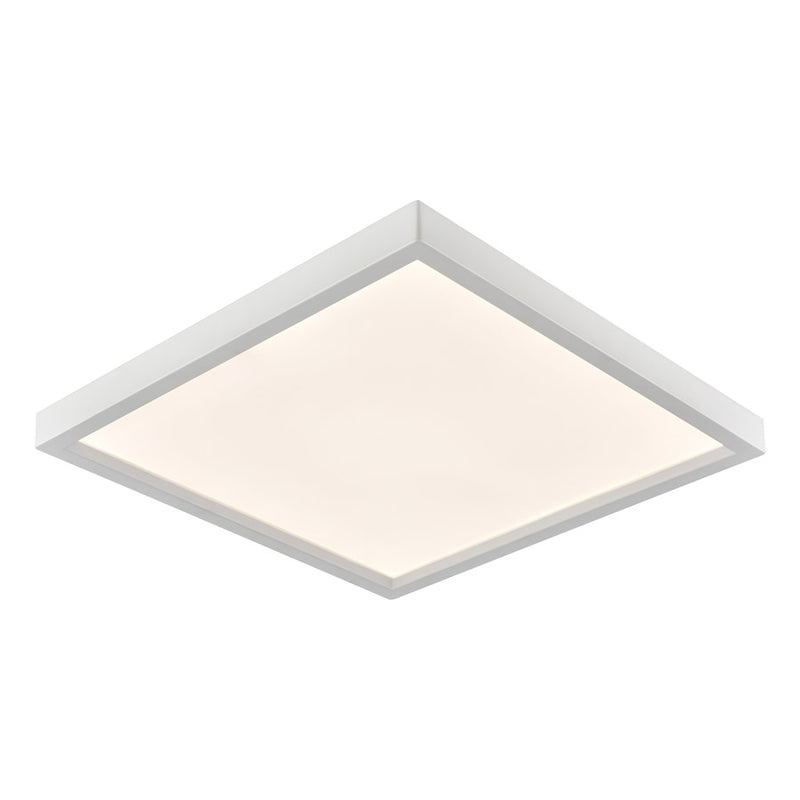 Atlas Lighting Titan 8in 1-Light LED Flush Mount | Modern White Metal and Acrylic | Hallway & Bedroom Ceiling Light | Model CL11517-WH