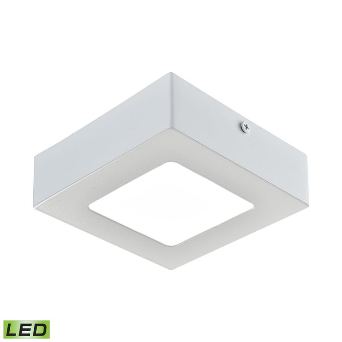 Atlas Lighting Warwick 5'' Wide LED Square Flush Mount, White