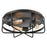 Atlas Lighting Wickshire 16'' Wide 3Lt Flush Mount, Matte Black