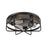 Atlas Lighting Wickshire 16'' Wide 3Lt Flush Mount, Matte Black