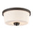 Atlas Lighting Winslow 13.5'' Wide 2Lt Flush Mount, Bronze/WHite
