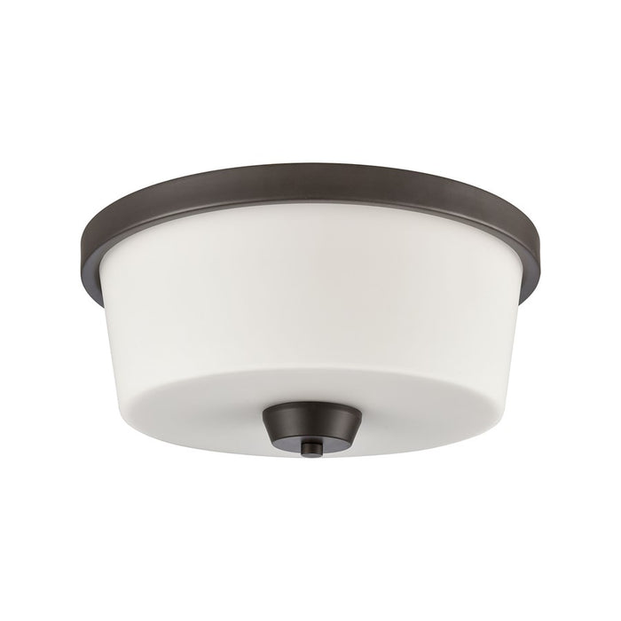Atlas Lighting Winslow 13.5'' Wide 2Lt Flush Mount, Bronze/WHite
