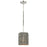 Atlas Lighting Abaca 8''W 1Lt Mini Pendant, Polished Nickel/Gray