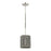 Atlas Lighting Abaca 8''W 1Lt Mini Pendant, Polished Nickel/Gray
