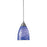 Atlas Lighting Arco Baleno 5''W 1Lt Pendant, Nickel/Sapphire/Blue