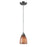 Atlas Lighting Arco Baleno 5'' Wide 1Lt Pendant, Nickel/Cocoa/Brown