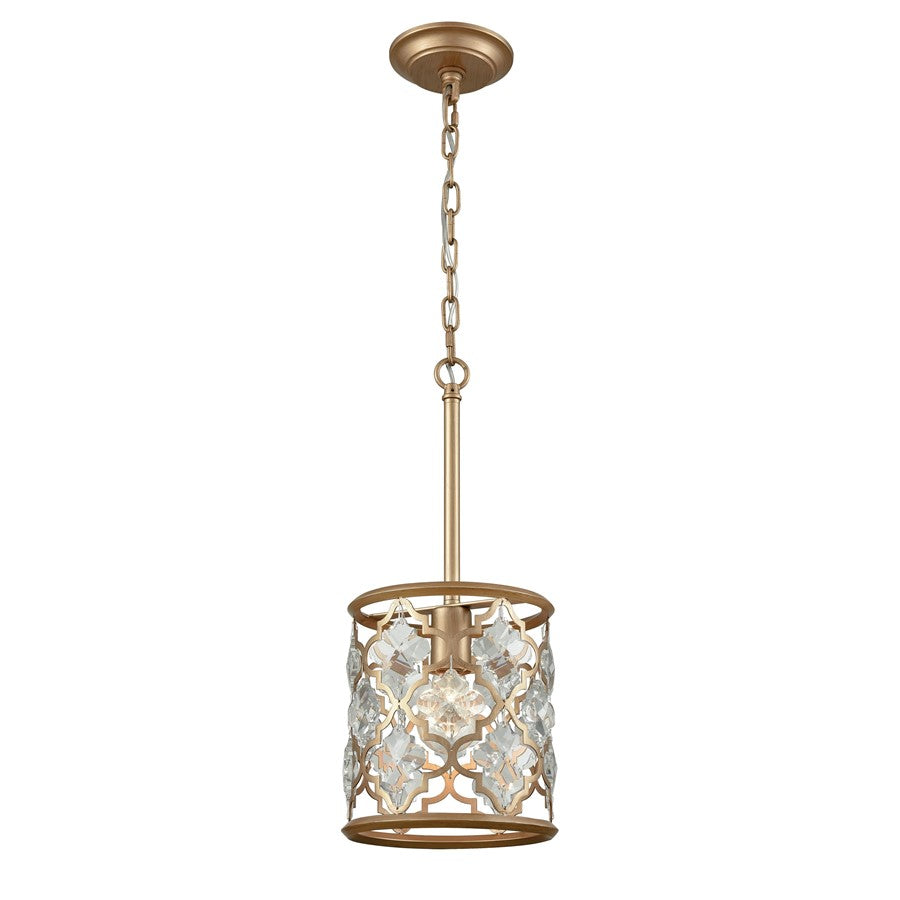 Atlas Lighting Armand 8'' Wide 1Lt Mini Pendant, Matte Gold