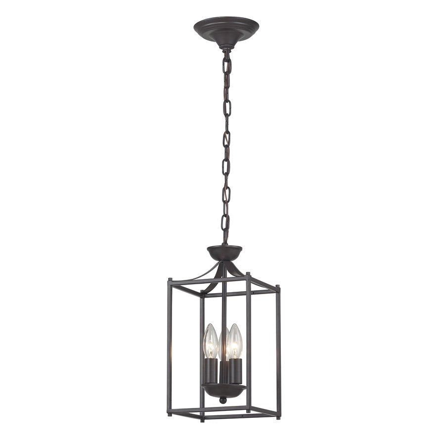 Atlas Lighting Arthur 7'' Wide 3Lt Mini Pendant, Aged Bronze