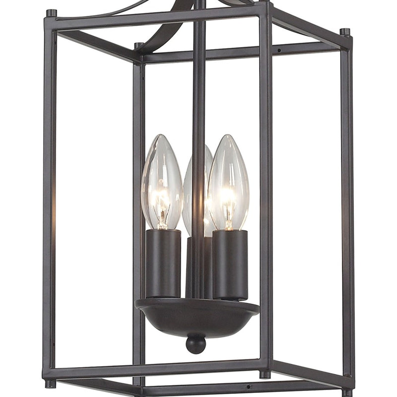 Atlas Lighting Arthur 7'' Wide 3Lt Mini Pendant, Aged Bronze