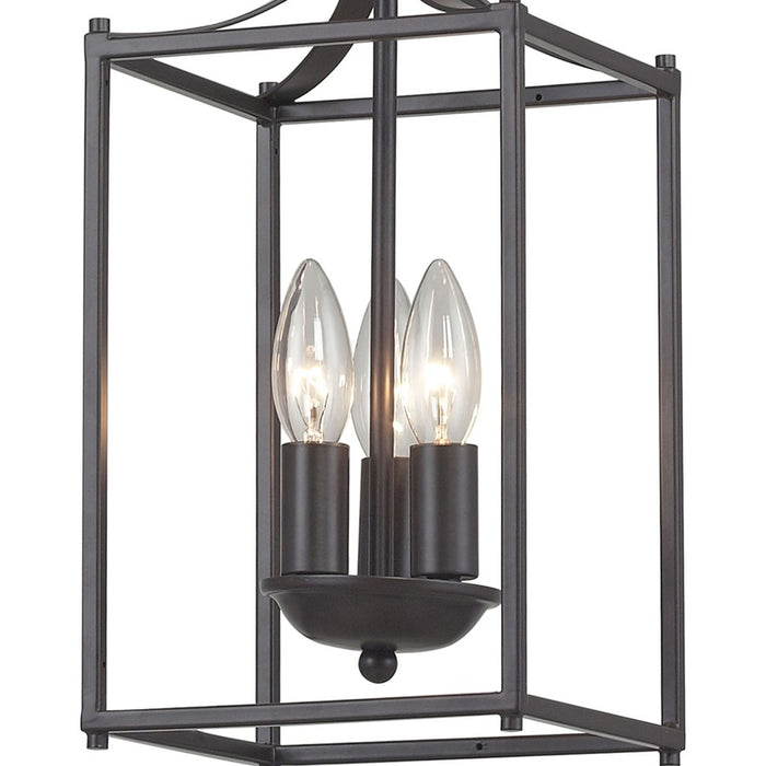 Atlas Lighting Arthur 7'' Wide 3Lt Mini Pendant, Aged Bronze