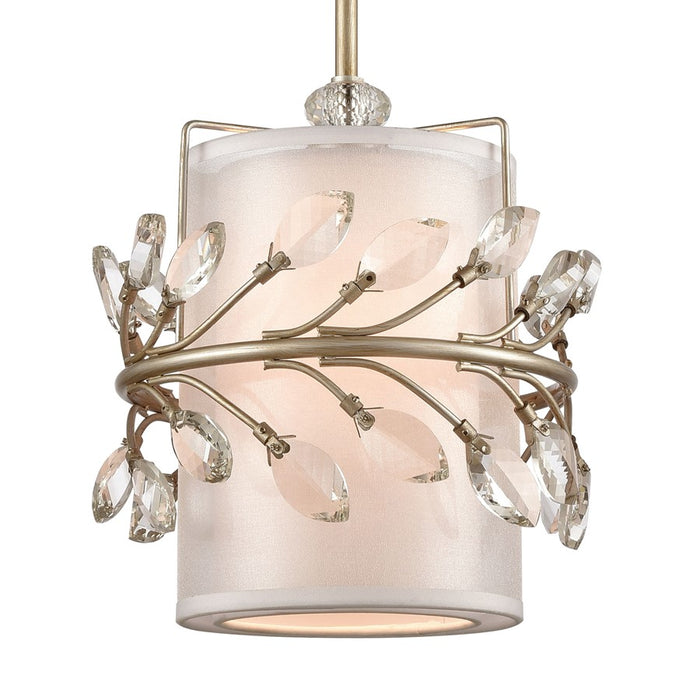 Atlas Lighting Asbury 9'' Wide 1Lt Mini Pendant, Aged Silver