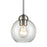 Atlas Lighting Astoria 6'' Wide 1Lt Mini Pendant, Nickel/Clear