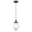 Atlas Lighting Bartram 7'' Wide 1Lt Pendant, Antique Brass/Clear
