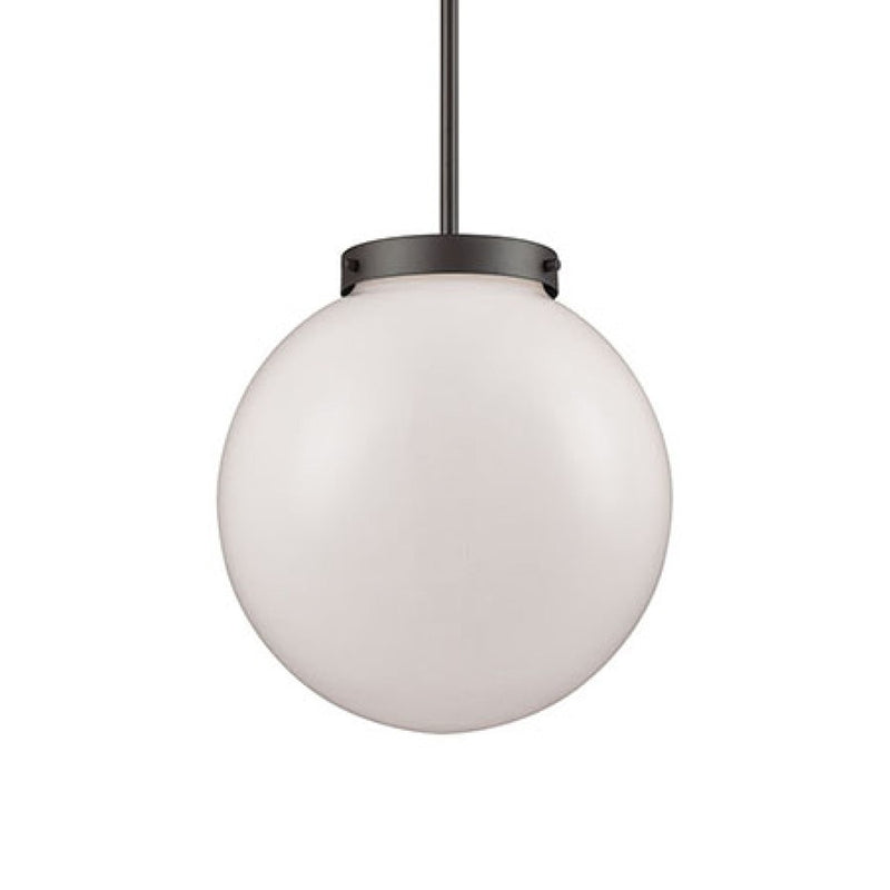 Atlas Lighting Beckett 12'' Wide 1Lt Mini Pendant, Bronze/White