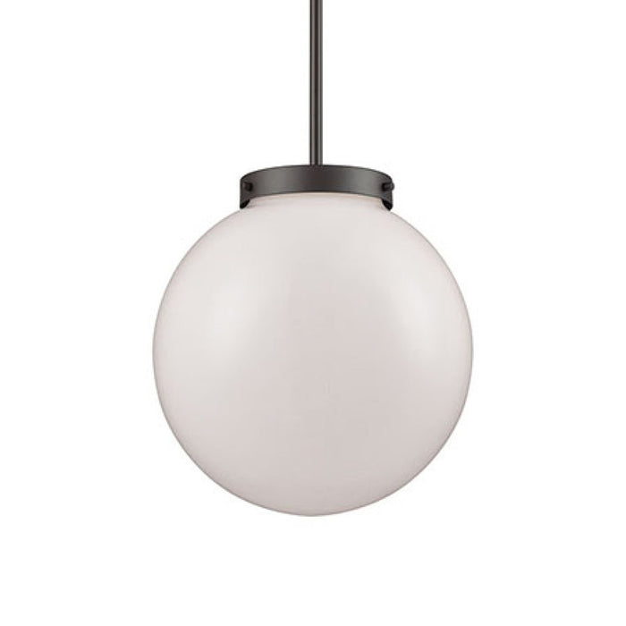 Atlas Lighting Beckett 12'' Wide 1Lt Mini Pendant, Bronze/White