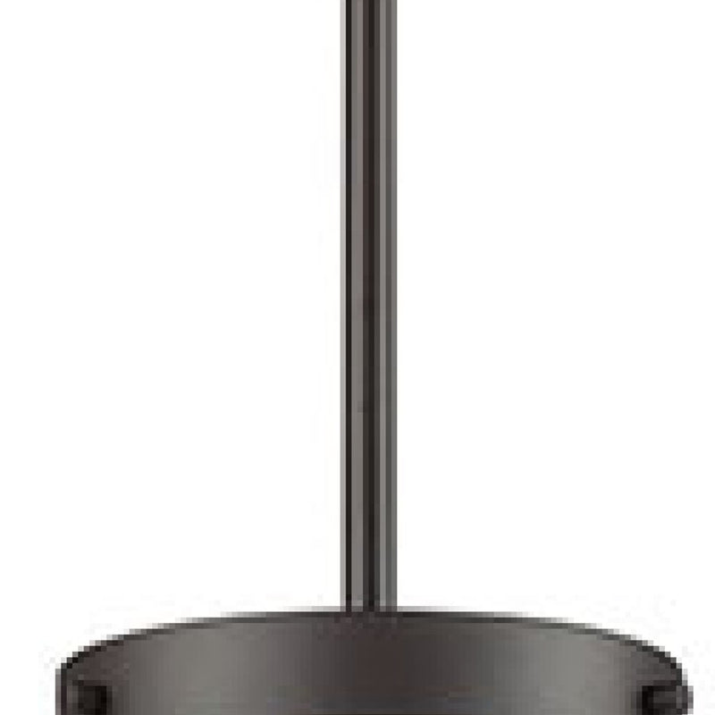 Atlas Lighting Beckett 12in 1-Light Mini Pendant | Modern Oil Rubbed Bronze and White Frosted Glass | Kitchen Island & Dining | Model CL11535-BZ1