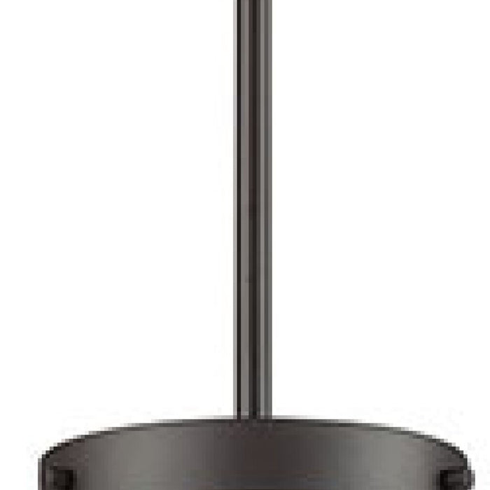 Atlas Lighting Beckett 12'' Wide 1Lt Mini Pendant, Bronze/White