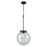 Atlas Lighting Beckett 12'' Wide 1Lt Mini Pendant, Bronze/Clear